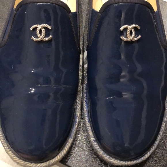 Authentic Chanel Navy Loafer - Picture 7 of 9
